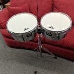 Timbales Economy Set of 2 With Stand and Attached Cowbell