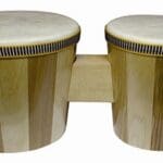 Bongos non tunable bongo 7″ and 8″ Wood Bongos, with Calf Skin Heads. Non-Tunable