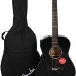 Fender CC-60S Parlor Acoustic Guitar Pack Black