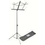 Music Stand Portable Folding Sheet Music Stand with Bag Black