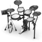 Roland TD17KVX electric drum set with pair of hats stand cymbals