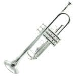 Trumpet silver plated outfit with case and mouthpiece