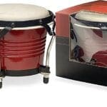 Stagg bongos cherry finish pro claw style tuneable bongo