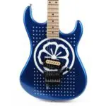 Kramer Custom Graphics Series Baretta White Lotus Candy Blue with Gig Bag