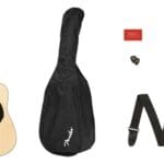 Fender CD60S acoustic guitar and case package deal includes everything you need to start player cd-60s