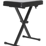 Keyboard Bench large with X Style Folding Legs – Black
