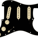 Fender Custom Fat ’50s SSS Pre-wired Stratocaster Pickguard – Black 3-ply 0992340506