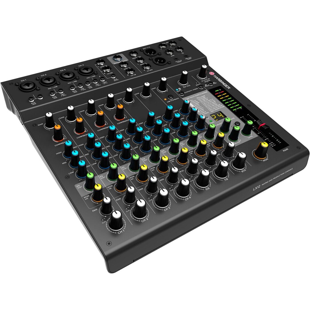 Harbinger LX12 12-Channel Analog Mixer With Bluetooth, FX and USB Audio -  Victor Litz
