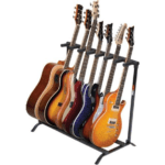 7-Guitar Folding Stand Black