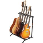 Proline PLMS5 5-Guitar Folding Stand Black holds 5 guitars