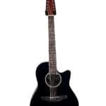 Ovation AB2412-5S Applause Standard Mid-Depth Cutaway 12-String Acoustic-Electric Guitar – Satin Black Price $415