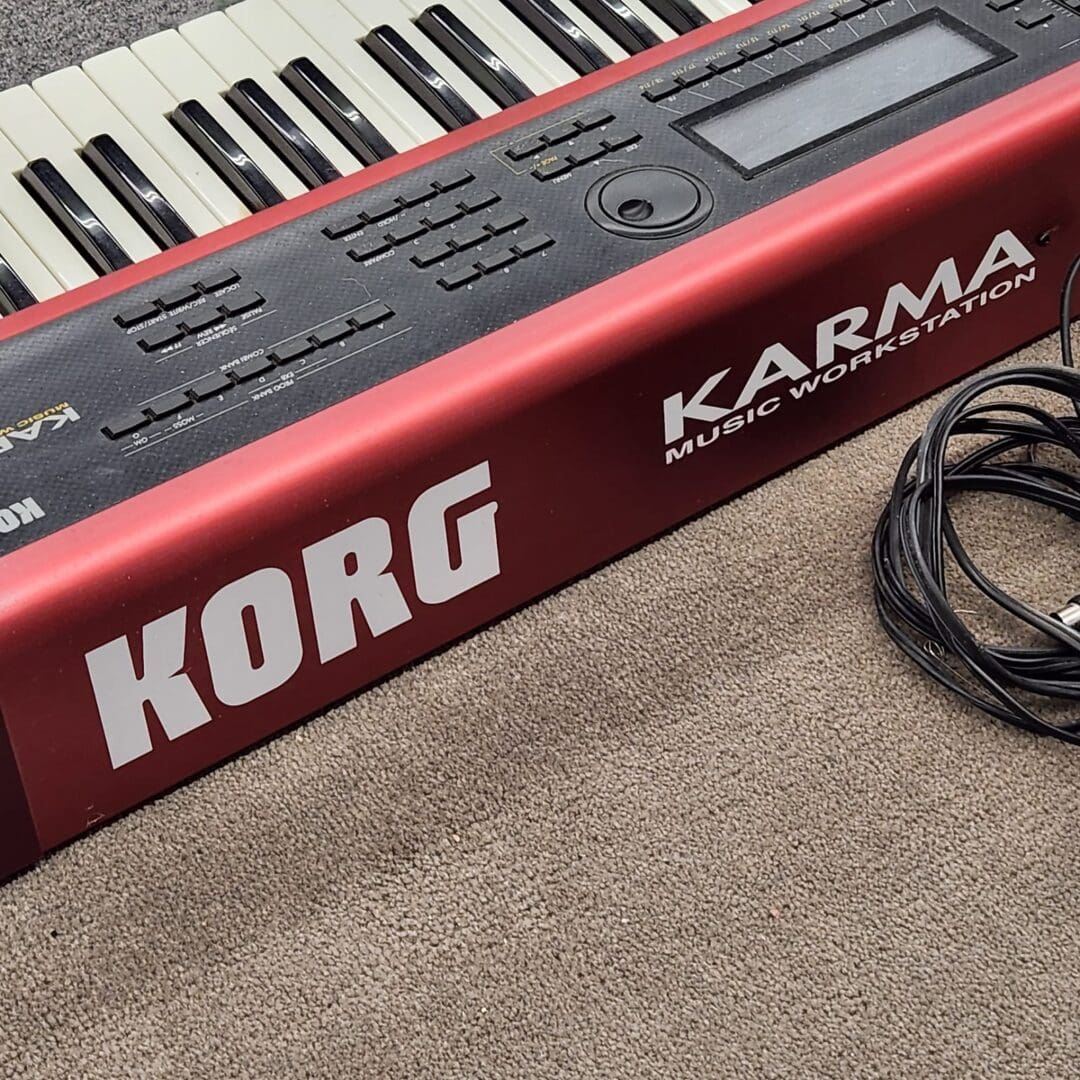 Korg Karma Red synth with hard case great package deal - Victor Litz