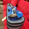 Harlequin Violin outfit with case and bow 4/4 - Metallic Blue B Stock - Image 9