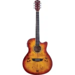 Washburn Deep Forest Burl ACE Acoustic/Electric Guitar – Amber Fade DFBACEA