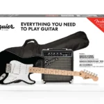 Squier Sonic Series Stratocaster Electric Guitar Package Deal Black 0371720006
