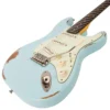 Vintage V6 ICON Electric Guitar ~ Distressed Laguna Blue V6MRLB - Image 5
