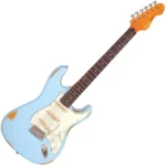 Vintage V6 ICON Electric Guitar ~ Distressed Laguna Blue V6MRLB