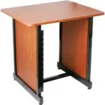 On-Stage WSR7500rb – rosewood looking studio desk and rack mount WSR7500