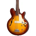 Epiphone Jack Casady Fretless Bass – Aged Royal Tan with gig bag