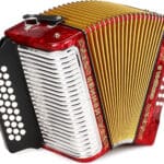 Hohner Corona II Diatonic Accordion in GCF – Pearl Red (3500GR)