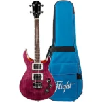 Flight Vanguard Solid Body Electric Ukulele – Trans Purple – With Bag $379