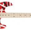 EVH Striped Series Electric Guitar - Red with Black and White Stripes - Image 3