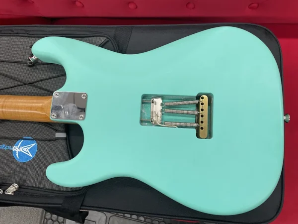 USA Custom Guitar Parts Caster S-Style Satin Sea Foam Green W/Case - Image 8