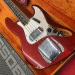 Fender Jazz Bass 1966 – Candy Apple Red, matching headstock and Original Case