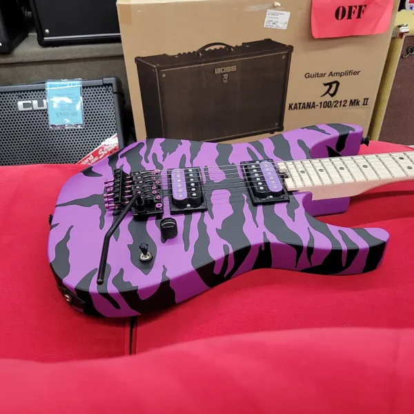 Charvel Satchel Signature Pro-Mod with Upgrade Purple Parts- Purple Bengal - Image 10