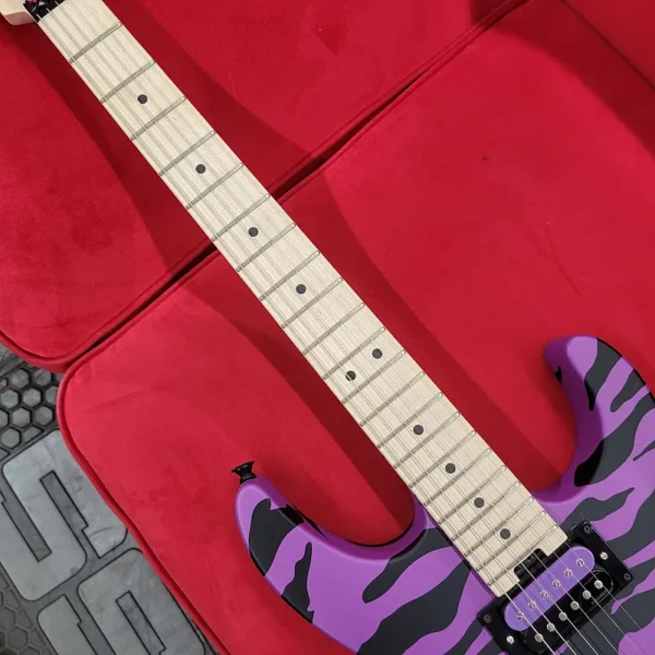 Charvel Satchel Signature Pro-Mod with Upgrade Purple Parts- Purple Bengal - Image 17