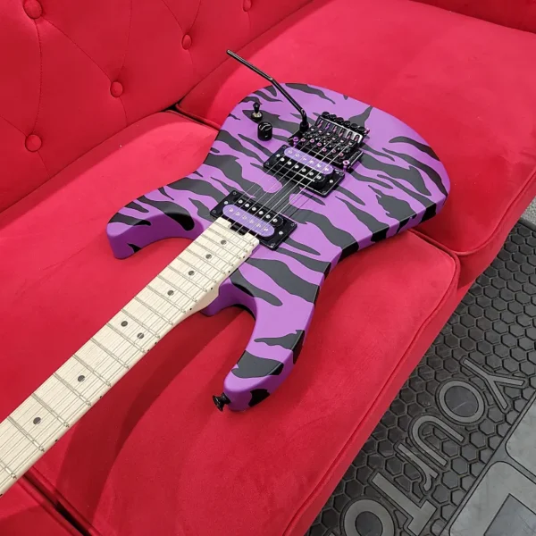 Charvel Satchel Signature Pro-Mod with Upgrade Purple Parts- Purple Bengal - Image 14