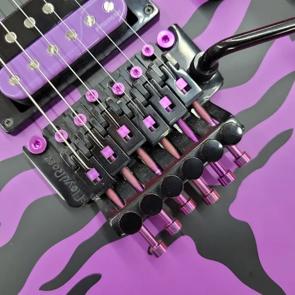 Charvel Satchel Signature Pro-Mod with Upgrade Purple Parts- Purple Bengal - Image 18