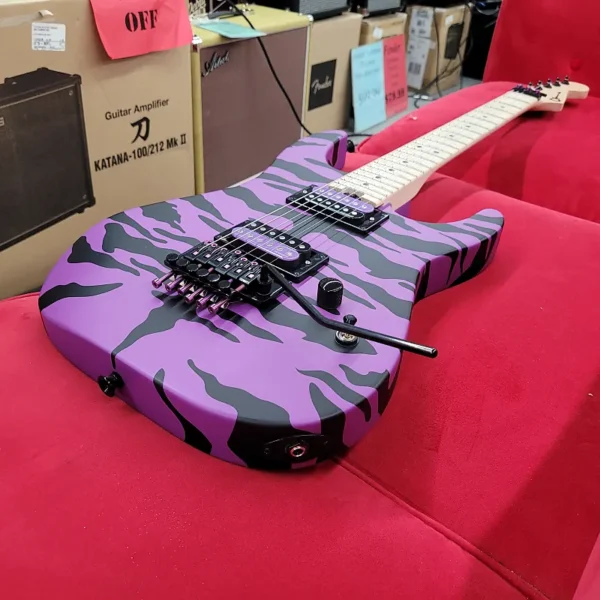 Charvel Satchel Signature Pro-Mod with Upgrade Purple Parts- Purple Bengal - Image 11