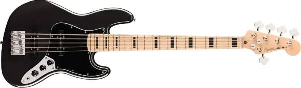 Squier Affinity Series Active Jazz Bass V - Black - Image 2