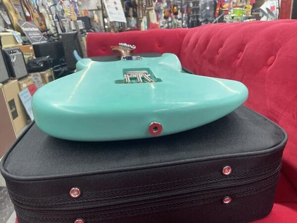 USA Custom Guitar Parts Caster S-Style Satin Sea Foam Green W/Case - Image 6