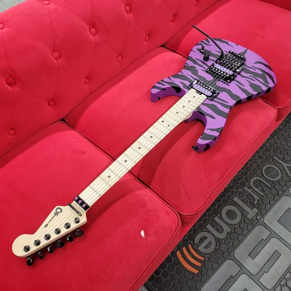 Charvel Satchel Signature Pro-Mod with Upgrade Purple Parts- Purple Bengal - Image 13