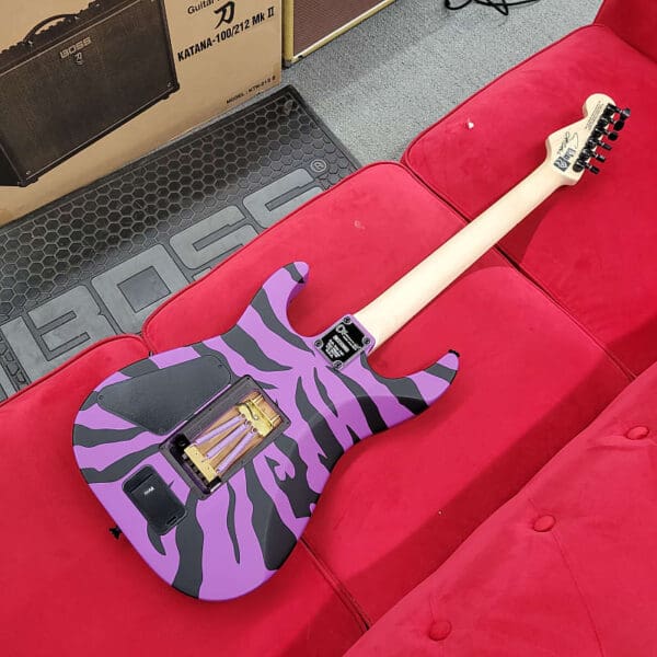 Charvel Satchel Signature Pro-Mod with Upgrade Purple Parts- Purple Bengal - Image 8