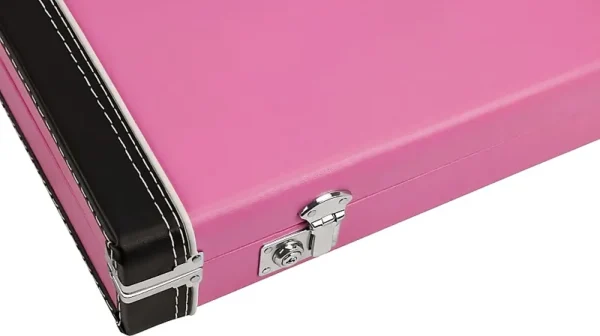 Fender Joe Strummer Strat / Tele Case Stratocaster and Telecaster Hardshell Guitar Case - Pink / Leopard Print - Image 4