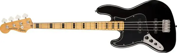 Squier Classic Vibe '70s Left-Handed Jazz Bass Maple Fingerboard Black 0374545506 2024 - Black - Image 2