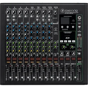 Mackie Onyx12 12-Channel Premium Analog Mixer With Multi-Track USB and Bluetooth