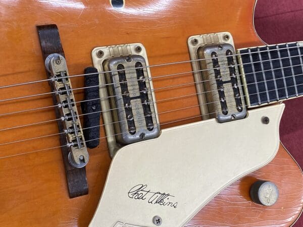 Gretsch 6120 Chet Atkins Electric Guitar 1963 - Orange Signed with Case - Image 7