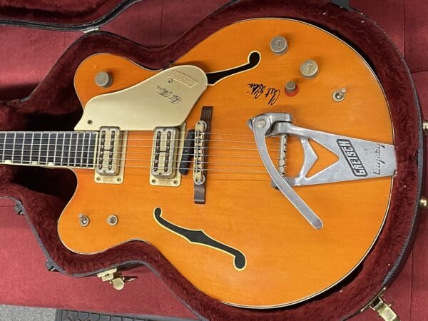 Gretsch 6120 Chet Atkins Electric Guitar 1963 - Orange Signed with Case - Image 9