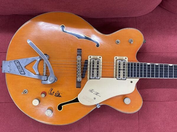 Gretsch 6120 Chet Atkins Electric Guitar 1963 - Orange Signed with Case - Image 13