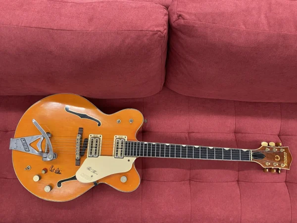 Gretsch 6120 Chet Atkins Electric Guitar 1963 - Orange Signed with Case - Image 16