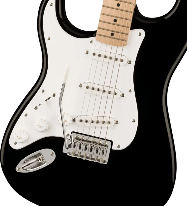 Squier Sonic Stratocaster Left-handed Electric Guitar - Black with Maple Fingerboard 0373162506