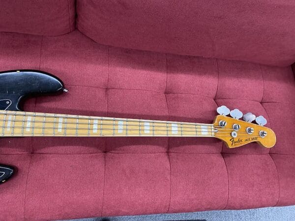 Fender 1978 Jazz Bass - Black with Maple Neck - Image 14