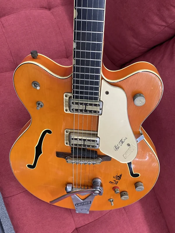 Gretsch 6120 Chet Atkins Electric Guitar 1963 - Orange Signed with Case - Image 25