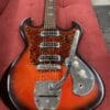 Kingston / Teisco "Hound Dog Taylor" Three Pickup Electric Guitar 1960's - Redburst - Image 7