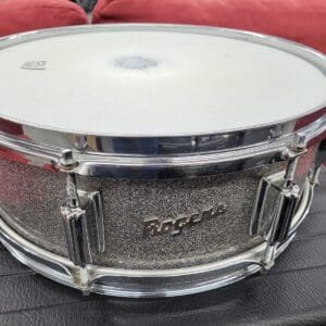 Rogers Tower 5x14" 8-Lug Wood Snare Drum with Case - Silver Sparkle Pearl