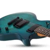 Schecter Solo-II Standard Electric Guitar - Ocean Blue Burst Burl 3959 - Image 2